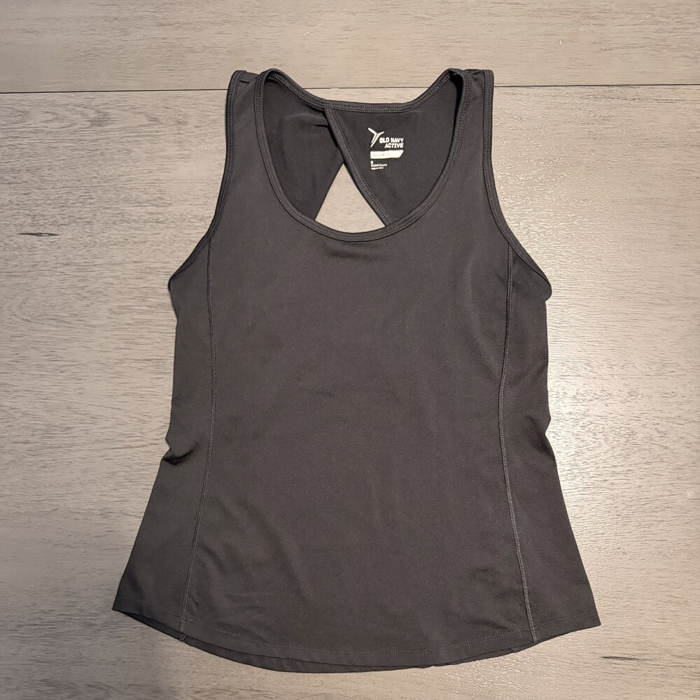 Old Navy Active women's Go-Dry Black fitted athletic tank top-size M